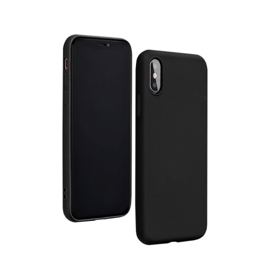 Forcell Silicone Lite Back Case priekš Huawei P30 Lite - Melns - matēts silikona aizmugures apvalks / vāciņš