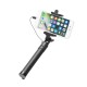 Blun Lightning jack Selfie Stick for iPhone - Melns - Selfie monopod Teleskopisks Universāla stiprinājuma statīvs