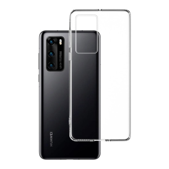3MK Clear Case priekš Huawei P40 - Caurspīdīgs - silikona aizmugures apvalks / bampers-vāciņš