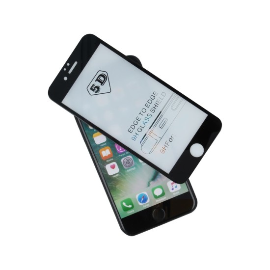 5D OEM Full Glue Tempered Glass screen protector priekš Xiaomi Mi Note 10 Lite - Melns - Ekrāna Aizsargstikls / Bruņota Stikla Aizsargplēve (Full screen size curved)