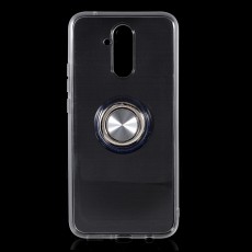 Finger Ring Kickstand Clear TPU Back Case priekš Huawei Mate 20 Lite - Caurspīdīgs - silikona aizmugures apvalks ar gredzenu