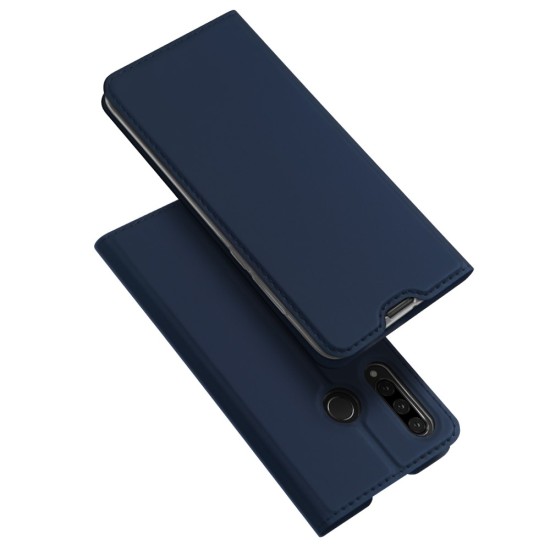 Dux Ducis Skin Pro series priekš Huawei P30 Lite - Tumši Zils - sāniski atverams maciņš ar magnētu un stendu (ādas maks, grāmatiņa, leather book wallet case cover stand)
