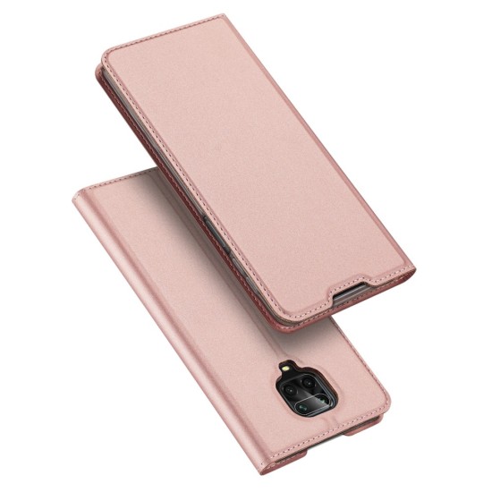Dux Ducis Skin Pro series priekš Xiaomi Redmi Note 9 Pro - Rozā Zelts - sāniski atverams maciņš ar magnētu un stendu (ādas maks, grāmatiņa, leather book wallet case cover stand)