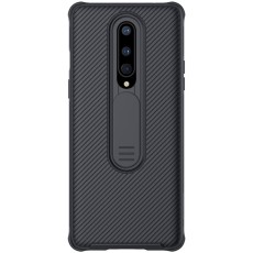 Nillkin CamShield Slide Camera Back Hard Case Cover priekš OnePlus 8 - Melns - plastikas aizmugures apvalks / bampers ar kameras aizsargmehānismu