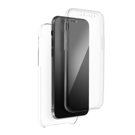 360 Full Cover Case PC / TPU priekš Apple iPhone 11 Pro Max - Caurspīdīgs - plastikas / silikona no abām pusēm apvalks / maciņš