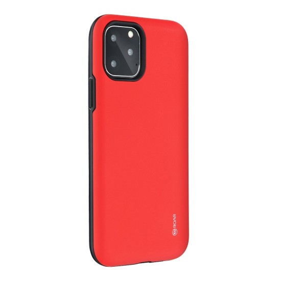 RoarKorea Rico Armor Back Case priekš Xiaomi Redmi Note 9 - Sarkans - triecienizturīgs silikona aizmugures apvalks (bampers, vāciņš, slim TPU silicone case shell cover, bumper)