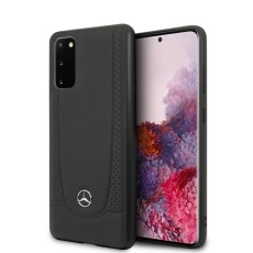 Mercedes Benz Urban Line Leather Back Case MEHCS62ARMBK priekš Samsung Galaxy S20 G980 - Melns - ādas aizmugures apvalks / vāciņš