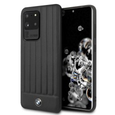 BMW Signature Leather Back Case BMHCS69POCBK priekš Samsung Galaxy S20 Ultra 5G G988 - Melns - ādas aizmugures apvalks / vāciņš