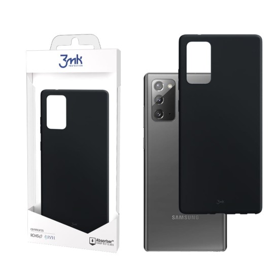 3MK Matt Case priekš Samsung Galaxy Note 20 N980 - Melns - matēts silikona aizmugures apvalks / bampers-maciņš