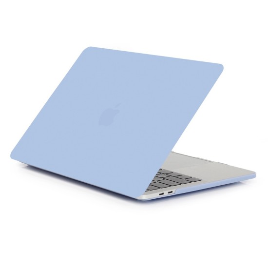 Matte Plastic Protective Case priekš Apple MacBook Pro 13-inch (2016 - 2022) A1706 / A1708 / A1989 / A2159 / A2251 / A2289 / A2338 - Gaiši Zils - matēts plastikas no abām pusēm apvalks / maciņš