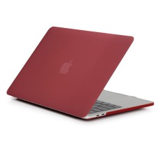 Matte Plastic Protective Case priekš Apple MacBook Pro 15.4-inch (2016 / 2017) A1707; (2018 / 2019) A1990 - Bordo - matēts plastikas no abām pusēm apvalks / maciņš