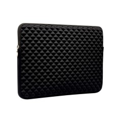 Stereo Grid PU Leather Shockproof Sleeve Bag for 13.3