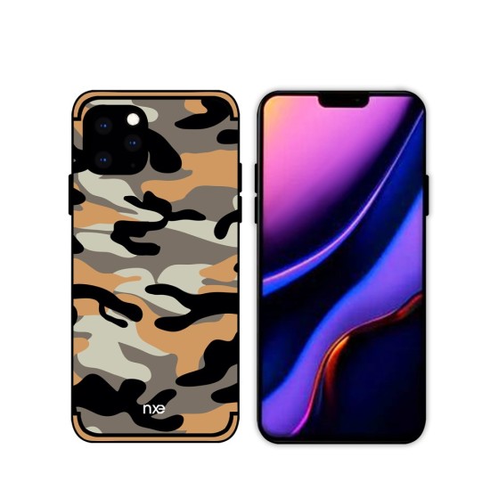 NXE Camouflage Pattern PC/TPU Hybrid Back Case priekš Apple iPhone 11 Pro - Oranžs - plastikāta / silikona aizmugures apvalks / bampers-vāciņš