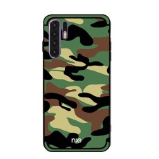NXE Camouflage Pattern PC/TPU Hybrid Back Case priekš Huawei P30 Pro - Tumši Zaļš - plastikāta / silikona aizmugures apvalks / bampers-vāciņš