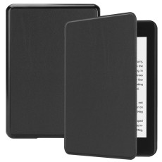 PU Leather Flip Case Smart Auto Wake/Sleep priekš Amazon Kindle Paperwhite 4 (2018) - Melns - sāniski atverams maciņš ar stendu