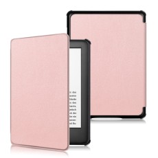 PU Leather Flip Case Smart Auto Wake/Sleep priekš Amazon Kindle 10 (2019) - Rozā Zelts - sāniski atverams maciņš ar stendu