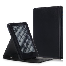 PU Leather Stand Smart Tablet Casing priekš Amazon Kindle 10 (2019) / Kindle 8 (2016) - Melns - sāniski atverams maciņš ar stendu