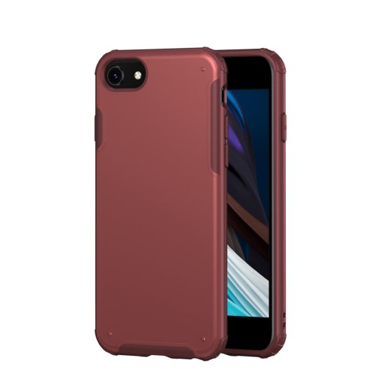 Quality PC / TPU Back Case priekš Apple iPhone 7 / 8 / SE2 (2020) / SE3 (2022) - Sarkans - silikona-plastikāta aizmugures apvalks / bampers-vāciņš