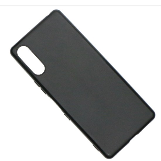 Double-sided Matte TPU Back Case priekš Sony Xperia L4 XQAD52M4L - Melns - silikona aizmugures apvalks / bampers