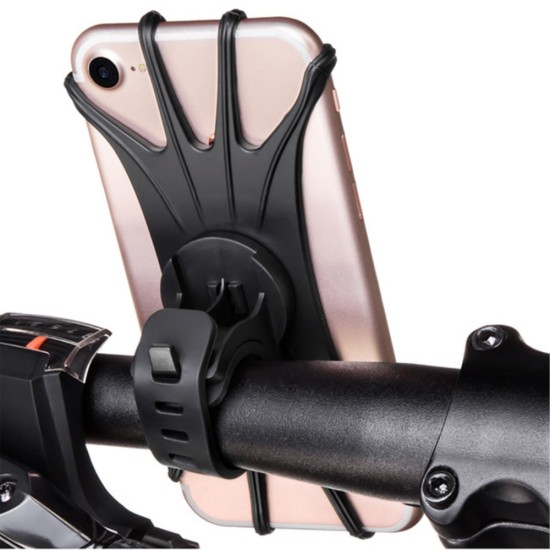Universal Stretchable Silicone Strap Bicycle Handlebar Phone Mount Holder for 4-6 inch - Universāls stiprinājums Velosipēda / Motocikla stūres telefona turētājs