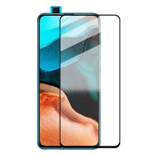 ENKAY Full Glue Full Size 0.26mm 9H 2.5D Tempered Glass Screen Protective priekš Xiaomi Poco F2 Pro / Redmi Note 9 Pro - Melns - Ekrāna Aizsargstikls / Bruņota Stikla Aizsargplēve