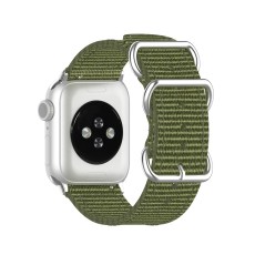 Nylon Canvas Smart Watch Replacement Strap priekš Apple Watch 38 / 40 / 41 mm / Series 10 / 11 (42mm) - Tumši Zaļš - neilona siksniņas (jostas) pulksteņiem