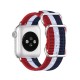 Nylon Canvas Smart Watch Replacement Strap priekš Apple Watch 38 / 40 / 41 mm - Zils / Balts / Sarkans - neilona siksniņas (jostas) pulksteņiem