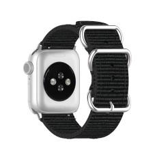 Nylon Canvas Smart Watch Replacement Strap priekš Apple Watch 42 / 44 / 45 / 46mm / Ultra 49 mm - Melns - neilona siksniņas (jostas) pulksteņiem