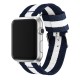 Metal Buckle Woven Nylon Smart Watch Strap для Apple Watch 38 / 40 / 41 mm - Синий / Белый - нейлоновый ремешок для часов