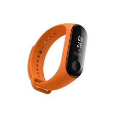 Flexible Silicone Wrist Strap Replacement priekš Xiaomi Mi Band 3 / Mi Smart Band 4 - Oranžs - silikona siksniņas (jostas) pulksteņiem