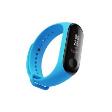 Flexible Silicone Wrist Strap Replacement priekš Xiaomi Mi Band 3 / Mi Smart Band 4 - Gaiši Zils - silikona siksniņas (jostas) pulksteņiem