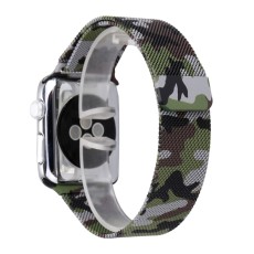 Pattern Printing Magnetic Milanese Wrist Watch Band priekš Apple Watch 38 / 40 / 41 mm / Series 10 / 11 (42mm) - Kamuflāža - siksniņas (jostas) viedpulksteņiem no nerūsējoša tērauda ar magnētu