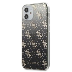 Guess 4G Gradient series Back Case GUHCP12LPCU4GGBK priekš Apple iPhone 12 Pro Max - Melns - silikona-plastikāta aizmugures apvalks / bampers-vāciņš