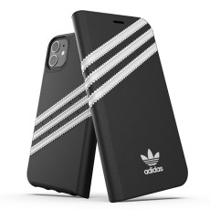 Adidas Originals Booklet Case PU priekš Apple iPhone 12 / 12 Pro - Melns - mākslīgās ādas sāniski atverams maciņš / grāmatveida maciņš