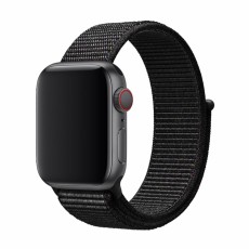 Devia Strap Deluxe Sport3 priekš Apple Watch 38 / 40 / 41 mm / Series 10 / 11 (42mm) - Melns - neilona siksniņas (jostas) priekš pulksteņiem