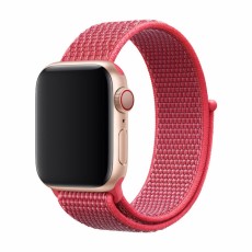Devia Strap Deluxe Sport3 priekš Apple Watch 38 / 40 / 41 mm / Series 10 / 11 (42mm) - Gaiši Sarkans - neilona siksniņas (jostas) priekš pulksteņiem