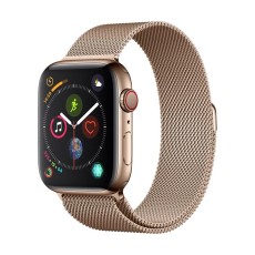 Devia Magnetic Milanese Loop Metal Watch Strap priekš Apple Watch 42 / 44 / 45 / 46mm / Ultra 49 mm - Zelts - siksniņas (jostas) viedpulksteņiem no nerūsējoša tērauda ar magnētu