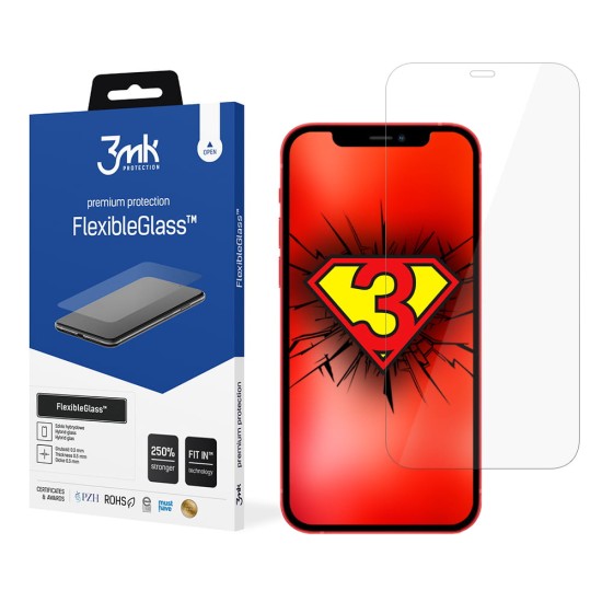 3MK FlexibleGlass Hybrid Tempered Glass / Film protector priekš Apple iPhone 12 mini - hibrīds ekrāna aizsargstikls / aizsargplēve