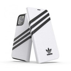 Adidas Originals Booklet Case PU priekš Apple iPhone 12 / 12 Pro - Balts - mākslīgās ādas sāniski atverams maciņš / grāmatveida maciņš