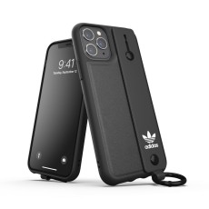 Adidas Originals Hand Strap series Back Case priekš Apple iPhone 12 Pro Max - Melns - mākslīgās ādas aizmugures apvalks / bampers-vāciņš