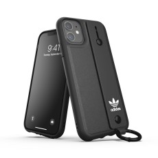 Adidas Originals Hand Strap series Back Case priekš Apple iPhone 12 mini - Melns - mākslīgās ādas aizmugures apvalks / bampers-vāciņš