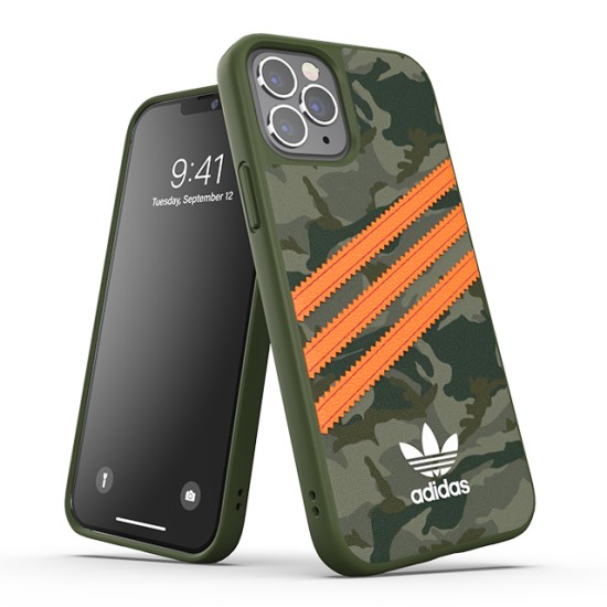 Adidas Originals Moulded PU Back Case для Apple iPhone 12 / 12 Pro - Камуфляж - кожаный-силиконовый чехол накладка / бампер-крышка