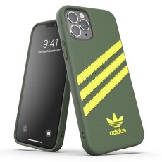 Adidas Originals Moulded PU Back Case priekš Apple iPhone 12 / 12 Pro - Zaļš - ādas-silikona aizmugures apvalks / bampers-vāciņš