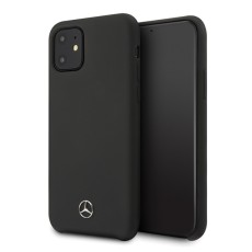 Mercedes Benz Silicone series MEHCP12LSILBK priekš Apple iPhone 12 Pro Max - Melns - silikona aizmugures apvalks / bampers-vāciņš