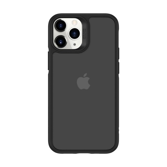 ESR Ice Shield Back Case priekš Apple iPhone 12 mini - Melns - triecienizturīgs silikona-stikla aizmugures apvalks / bampers-vāciņš