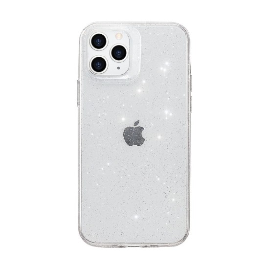 ESR Shimmer Back Case priekš Apple iPhone 12 / 12 Pro - Caurspīdīgs - triecienizturīgs silikona aizmugures apvalks / bampers-vāciņš