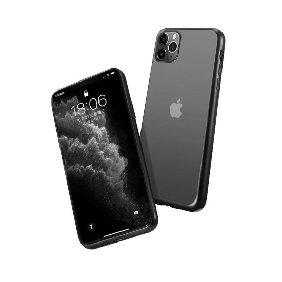 Forcell New Electro Matt TPU Back Case priekš Apple iPhone 12 / 12 Pro - Melns - silikona aizmugures apvalks / bampers-vāciņš