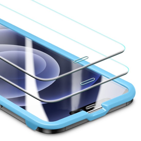 ESR 2gab. (with Frame) Tempered Glass protector priekš Apple iPhone 12 Pro Max - Ekrāna Aizsargstikls / Bruņota Stikla Aizsargplēve