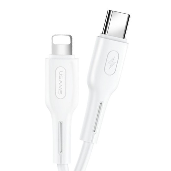 Usams 1.2M U43 PD 30W Type-C to Lightning cable - Balts - Apple iPhone / iPad lādēšanas un datu kabelis / vads