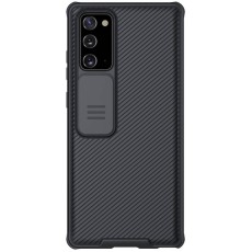 Nillkin CamShield Slide Camera Back Hard Case Cover priekš Samsung Galaxy Note 20 N980 - Melns - plastikas aizmugures apvalks / bampers ar kameras aizsargmehānismu